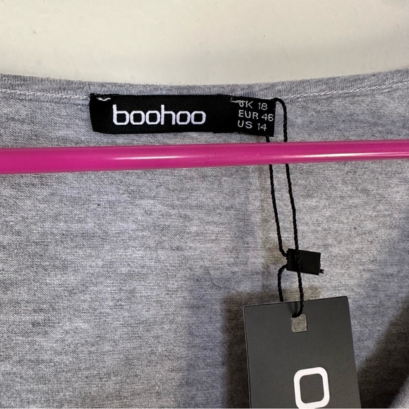 BooHoo Gray Thong Bodysuit NWT - Picture 3 of 3